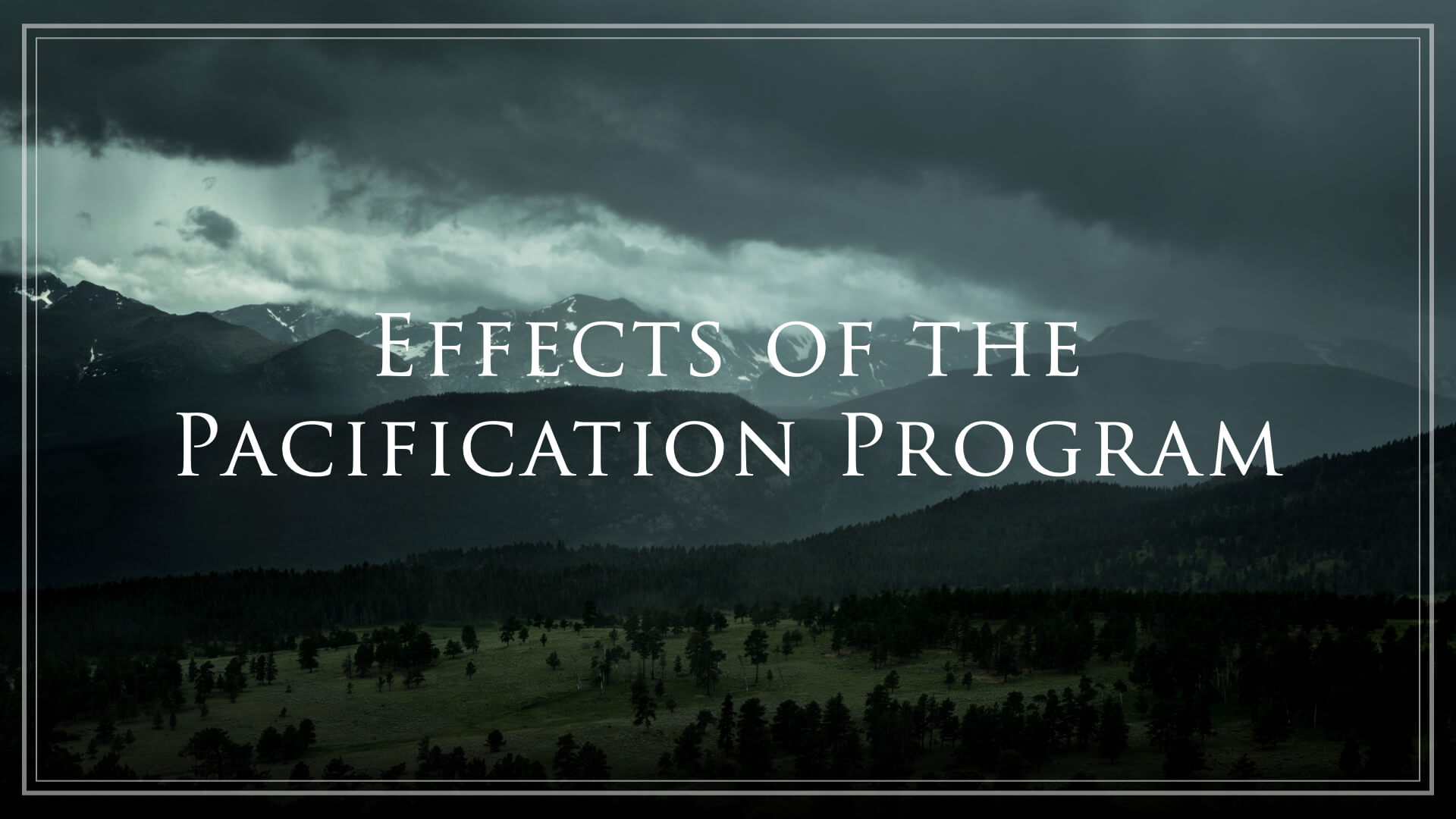 The Effects of the Pacification Program